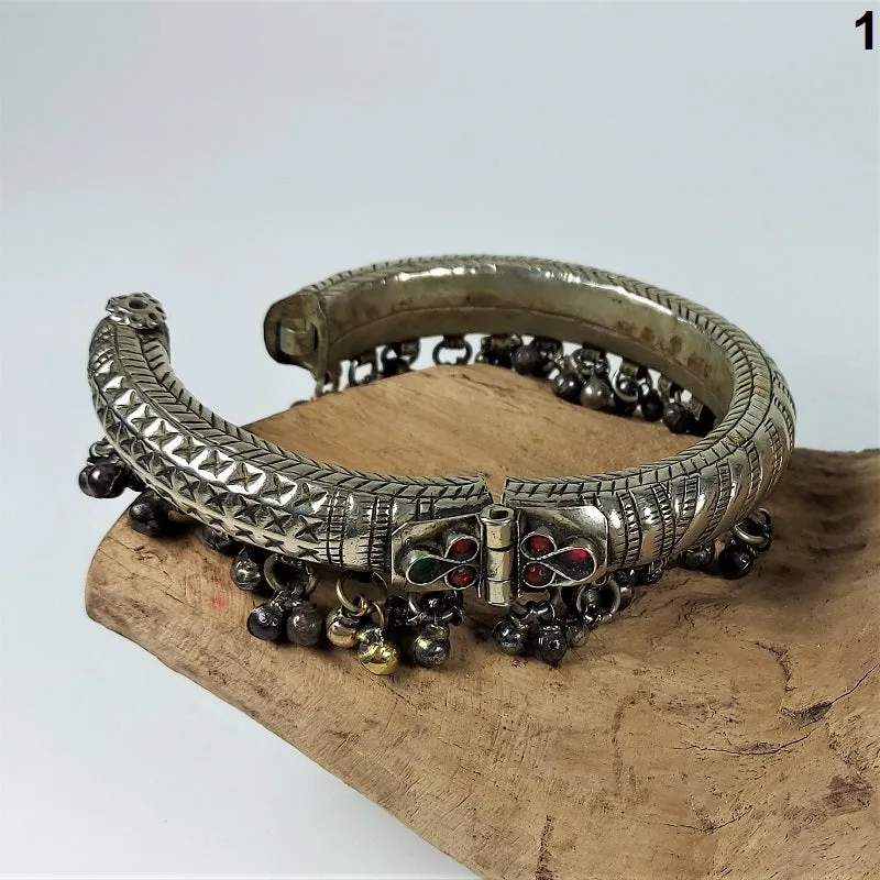 Large vintage Kuchi anklets with miniature bells