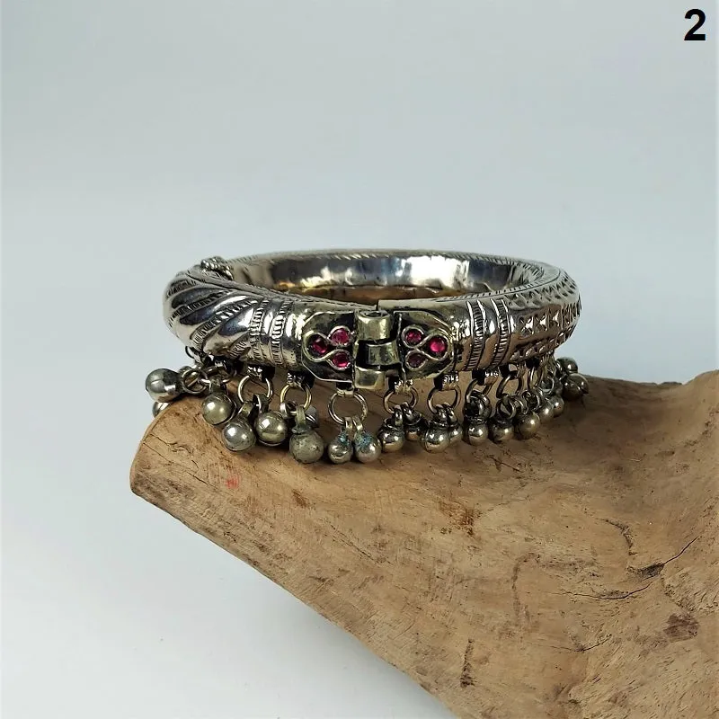 Large vintage Kuchi anklets with miniature bells