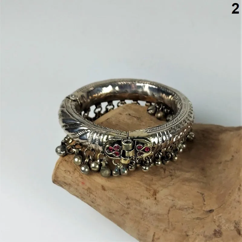 Large vintage Kuchi anklets with miniature bells