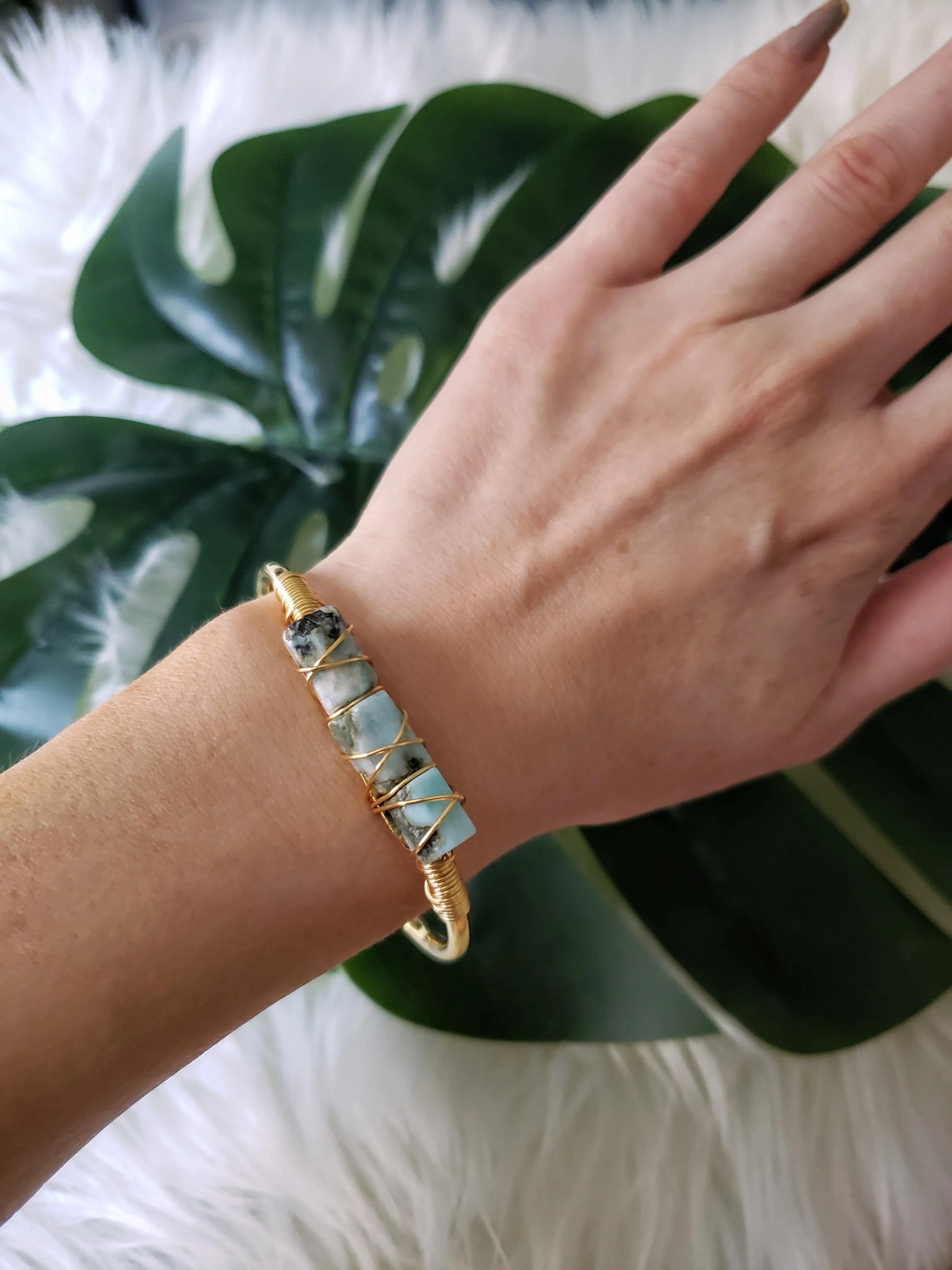 Larimar Gemstone Bracelet