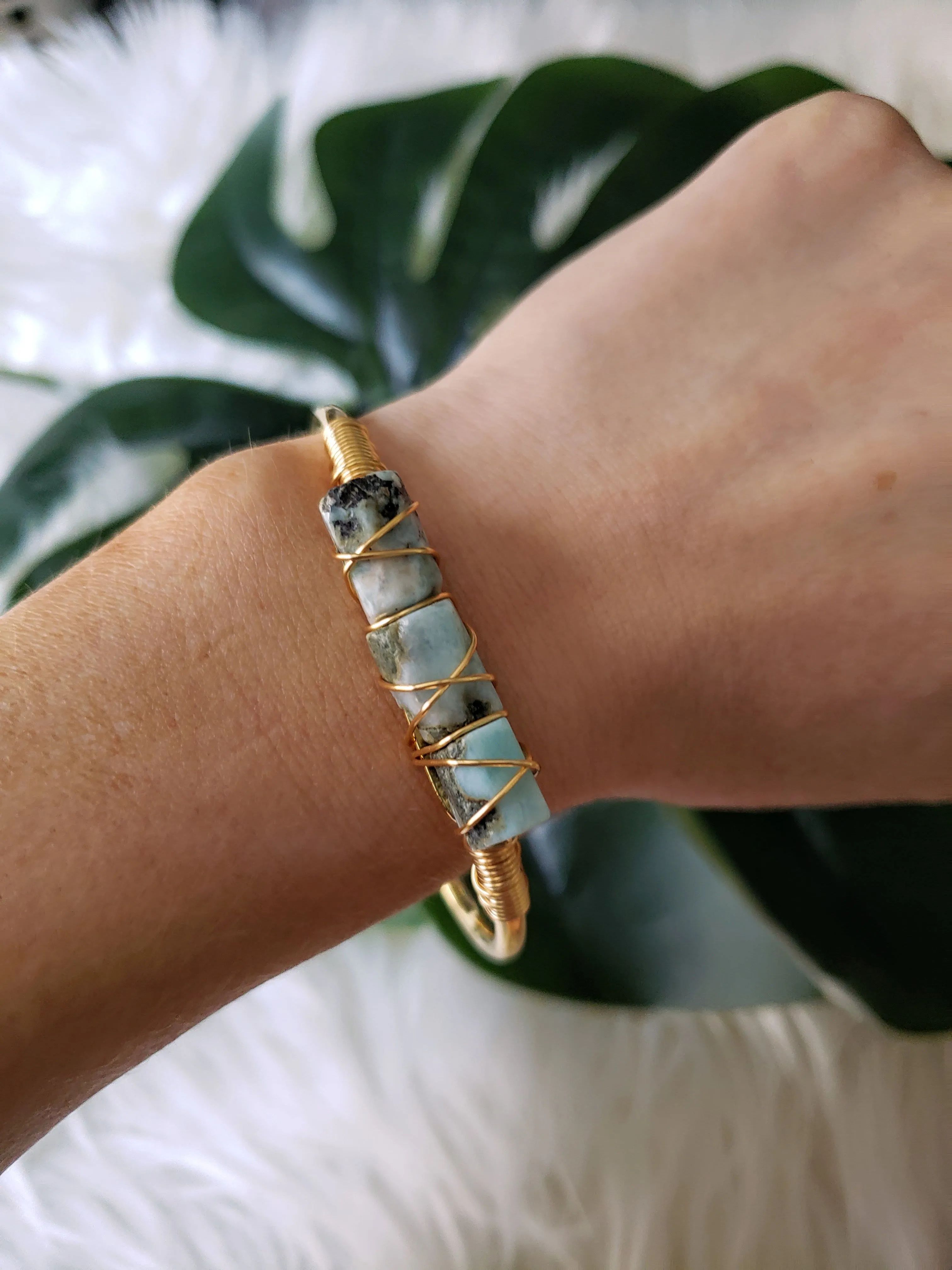 Larimar Gemstone Bracelet