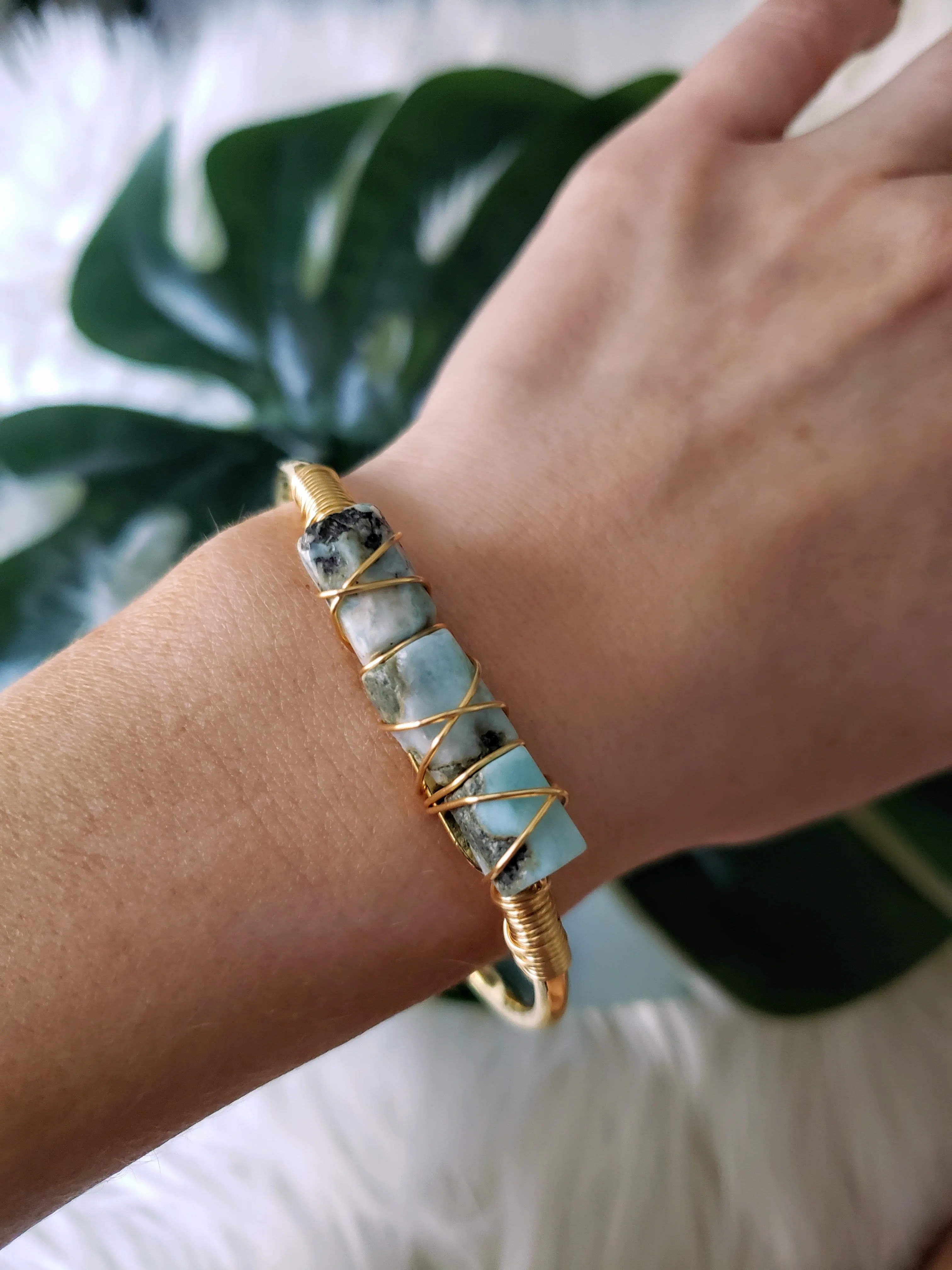 Larimar Gemstone Bracelet