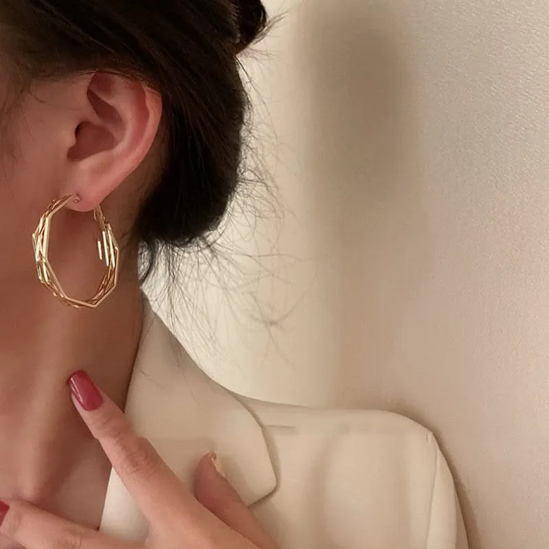Layered Geometric Hoop Earrings