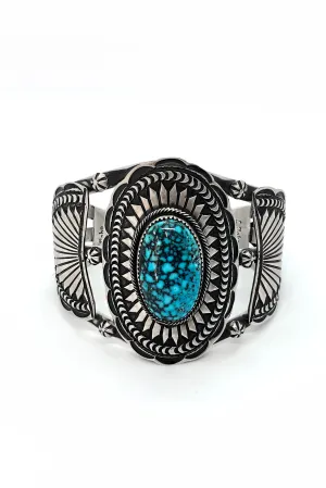 Leander Tahe Kingman Turquoise Cuff Bracelet
