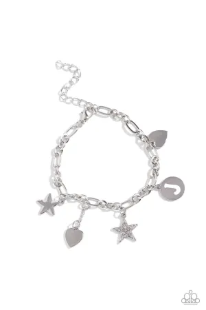 Legacy Letters - White - J Initial Bracelet
