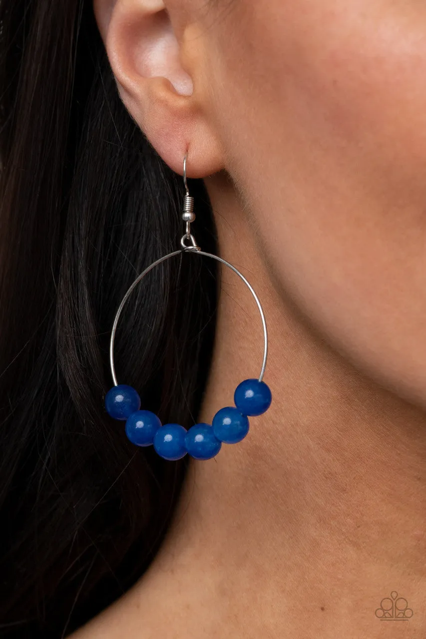 Let It Slide Blue Paparazzi Earrings