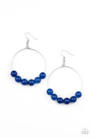 Let It Slide Blue Paparazzi Earrings