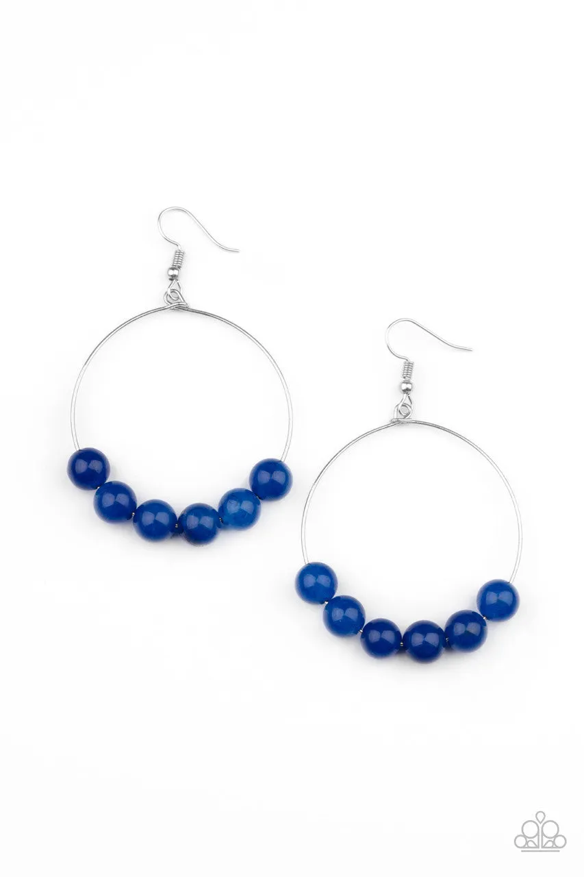 Let It Slide Blue Paparazzi Earrings