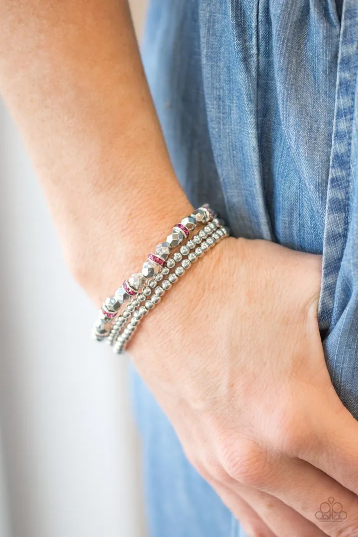 Let There BEAM Light Pink Paparazzi Bracelet