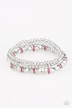 Let There BEAM Light Pink Paparazzi Bracelet