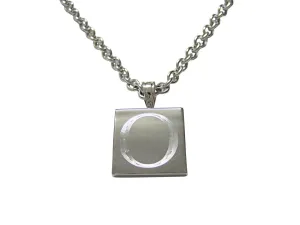 Letter O Etched Monogram Pendant Necklace