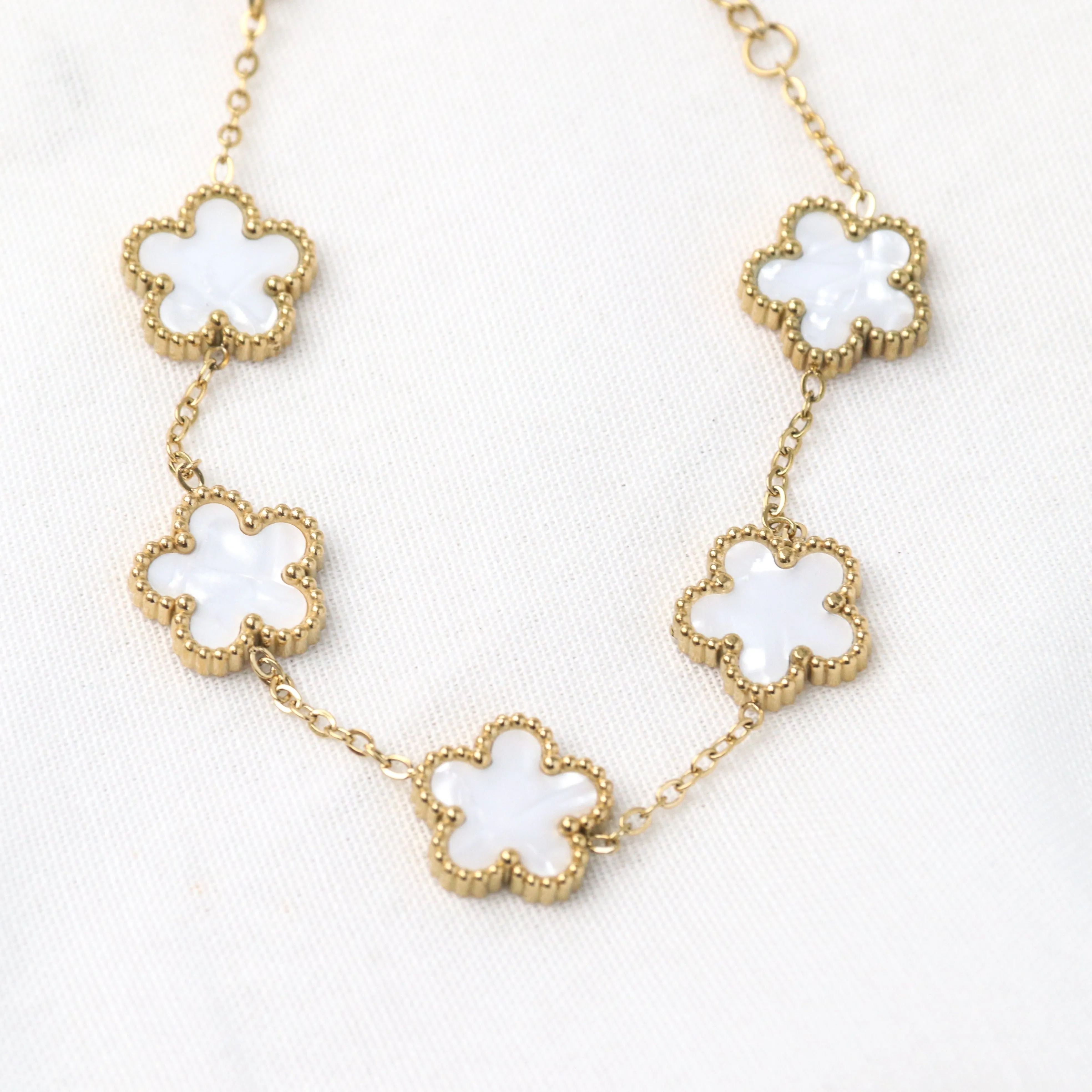 Lily | Flower Stainless Steel 18K Gold Plated Bracelet
