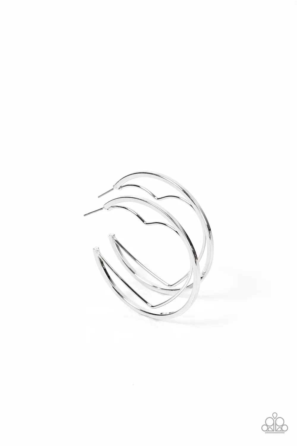 Love Goes Around -Silver Hoop Earring