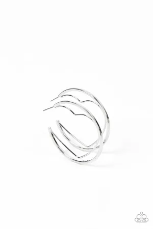 Love Goes Around -Silver Hoop Earring