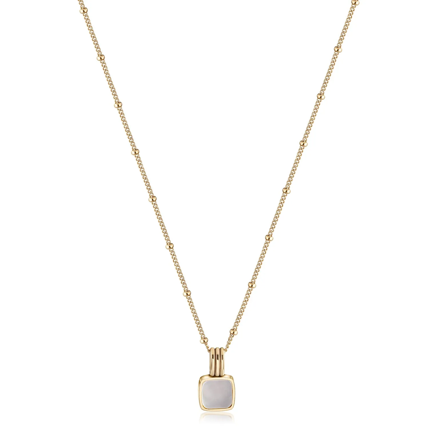 Lucy Williams Square Malachite Necklace