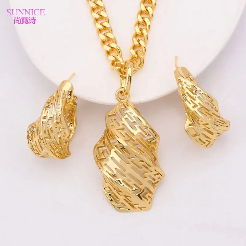 Luxury 18k Gold Plated Jewelry Set