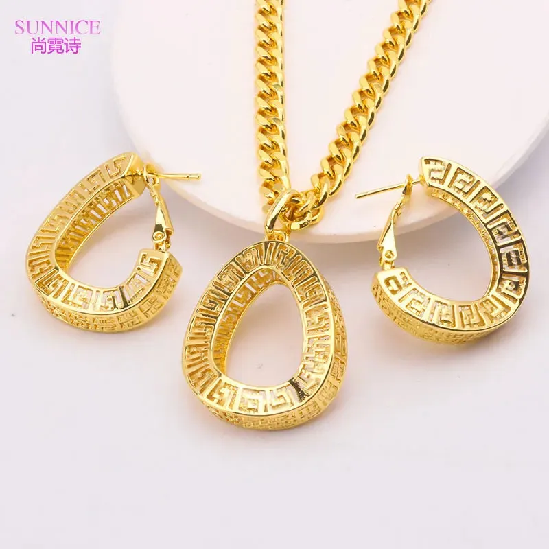 Luxury 18k Gold Plated Jewelry Set