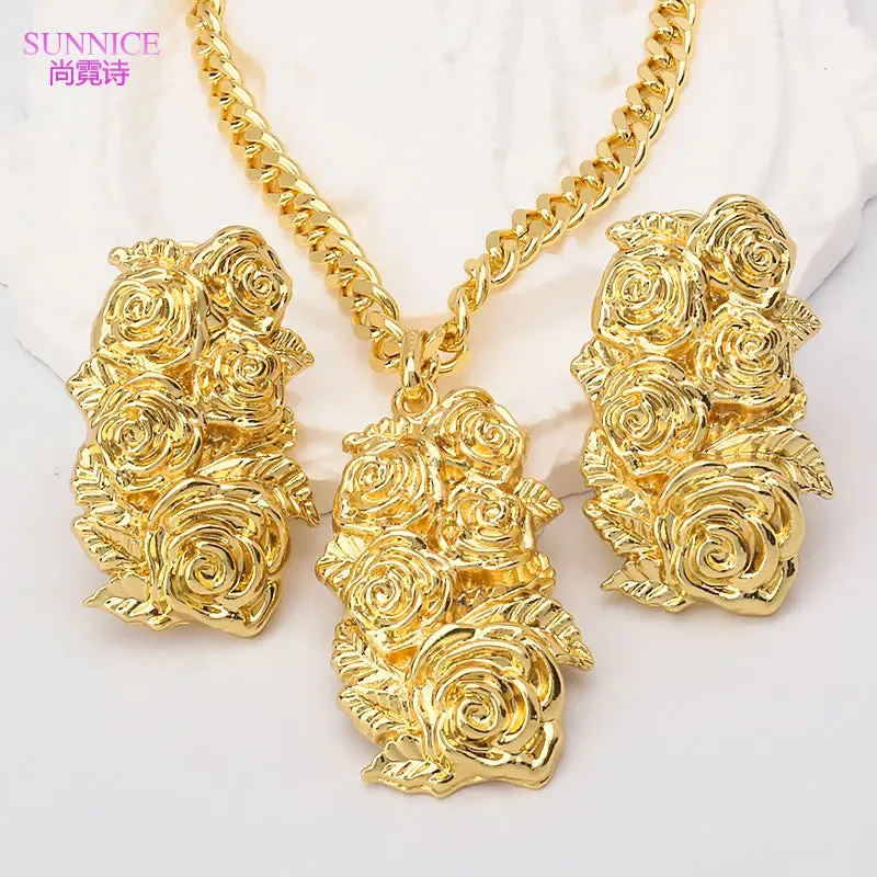 Luxury 18k Gold Plated Jewelry Set