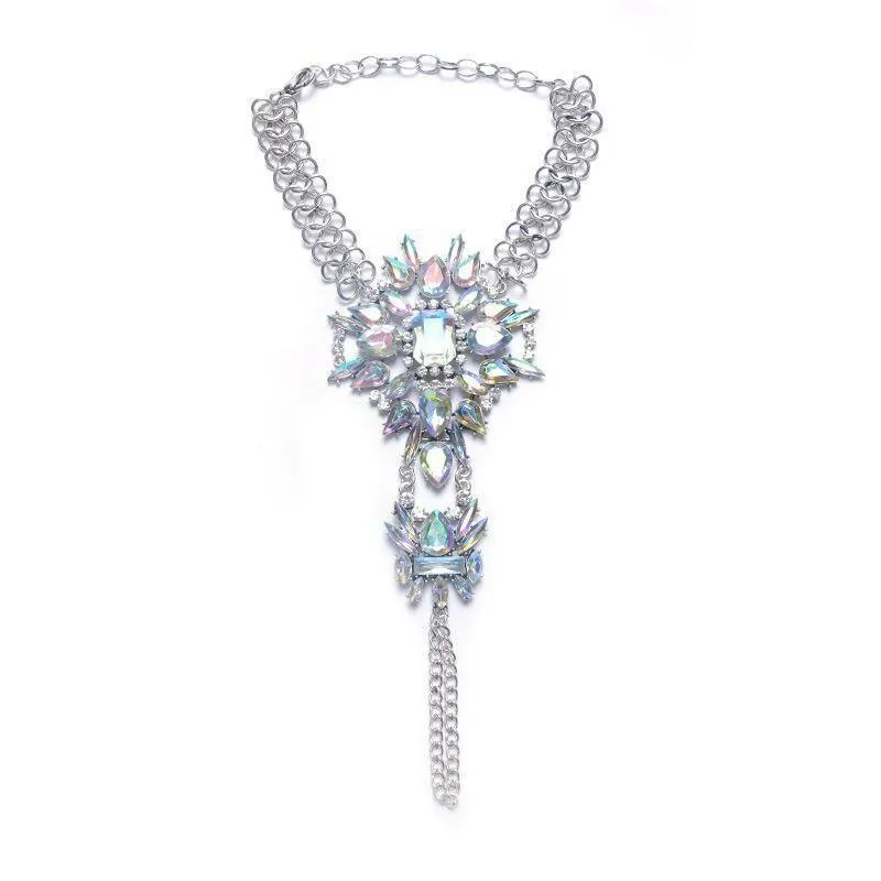 Luxury Modern Boho Rhinestone Barefoot Sandal Anklet Crystal Silver Ankle Bracelets Wedding Summer Beach Foot Chain for Women and Girls