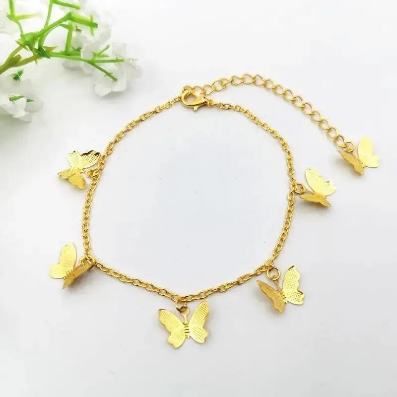 Luxury Modern Elegant Trend NEW Star Butterfly Anklets for Women Bohemian  Anklet Gold Silver Color Chain Jewelry For Hand and Leg