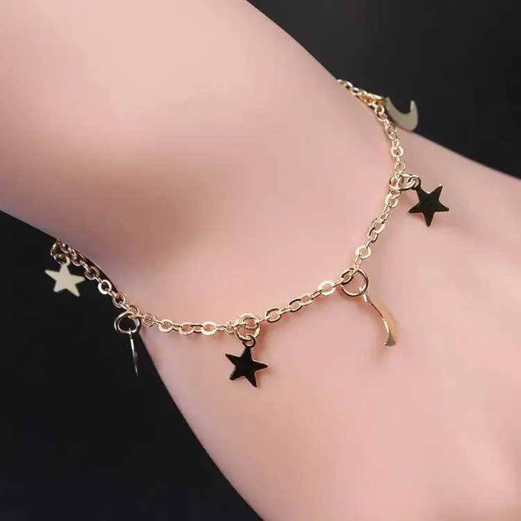 Luxury Modern Elegant Trend NEW Star Butterfly Anklets for Women Bohemian  Anklet Gold Silver Color Chain Jewelry For Hand and Leg