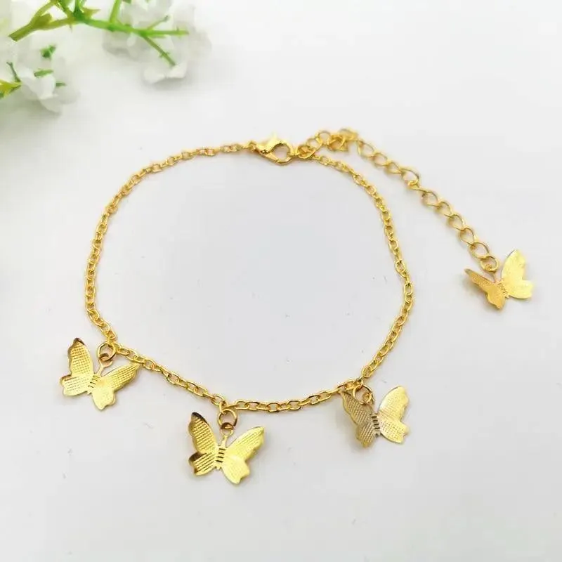 Luxury Modern Elegant Trend NEW Star Butterfly Anklets for Women Bohemian  Anklet Gold Silver Color Chain Jewelry For Hand and Leg