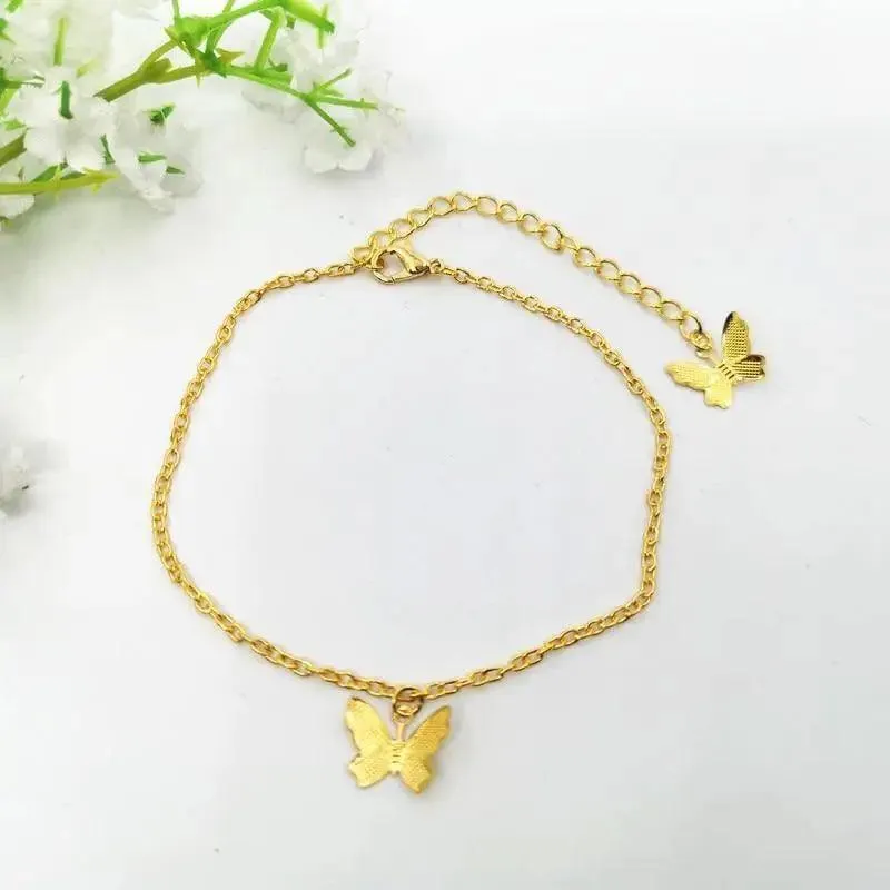 Luxury Modern Elegant Trend NEW Star Butterfly Anklets for Women Bohemian  Anklet Gold Silver Color Chain Jewelry For Hand and Leg