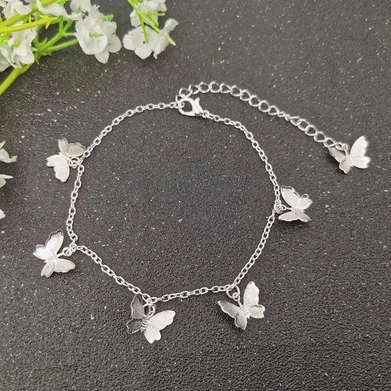 Luxury Modern Elegant Trend NEW Star Butterfly Anklets for Women Bohemian  Anklet Gold Silver Color Chain Jewelry For Hand and Leg