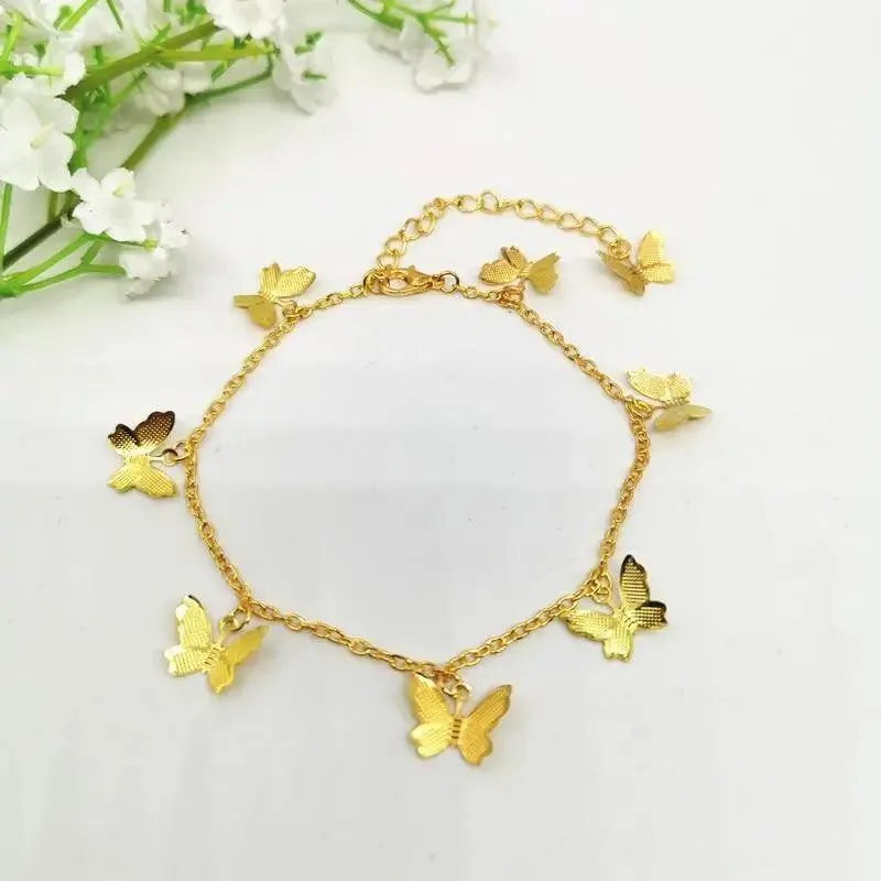 Luxury Modern Elegant Trend NEW Star Butterfly Anklets for Women Bohemian  Anklet Gold Silver Color Chain Jewelry For Hand and Leg