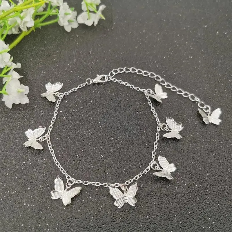 Luxury Modern Elegant Trend NEW Star Butterfly Anklets for Women Bohemian  Anklet Gold Silver Color Chain Jewelry For Hand and Leg