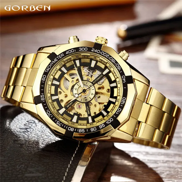 Luxury Silver Automatic Mechanical Watches
