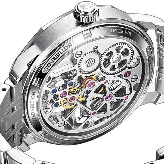 Manufaktur Waldhoff Vanguard V8 Tourbillon Diamond Silver