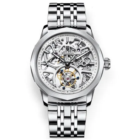 Manufaktur Waldhoff Vanguard V8 Tourbillon Diamond Silver