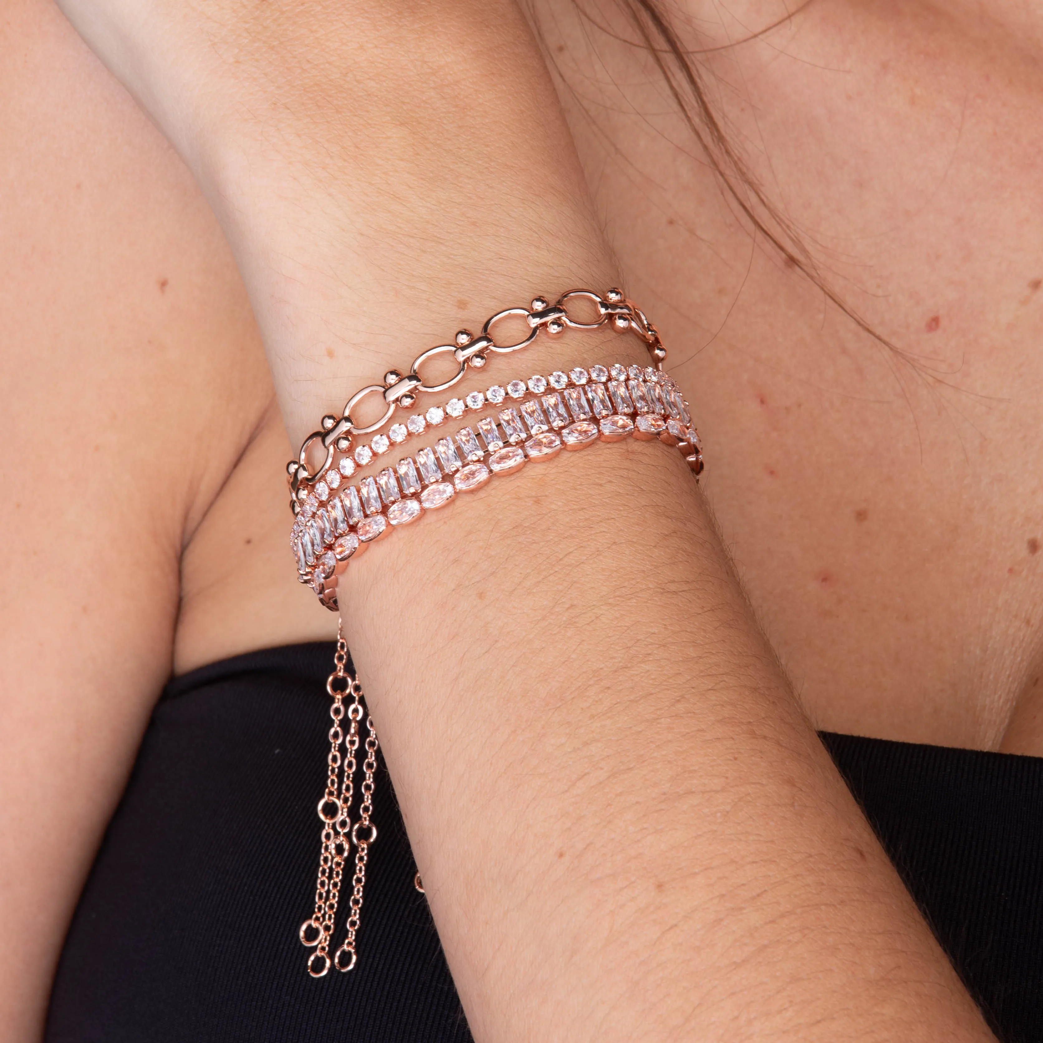 Mason Baguette Tennis Zirconia Bracelet