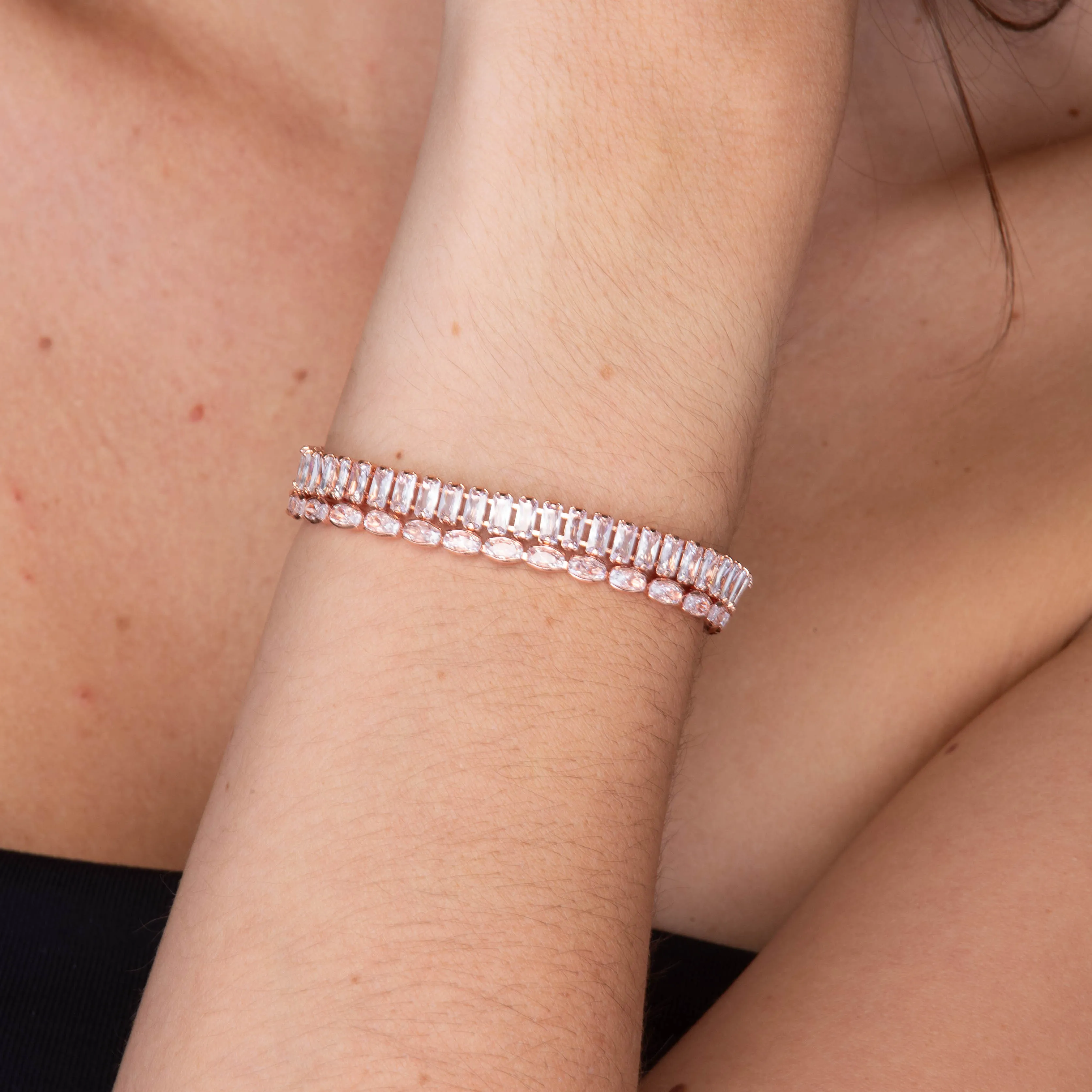 Mason Baguette Tennis Zirconia Bracelet