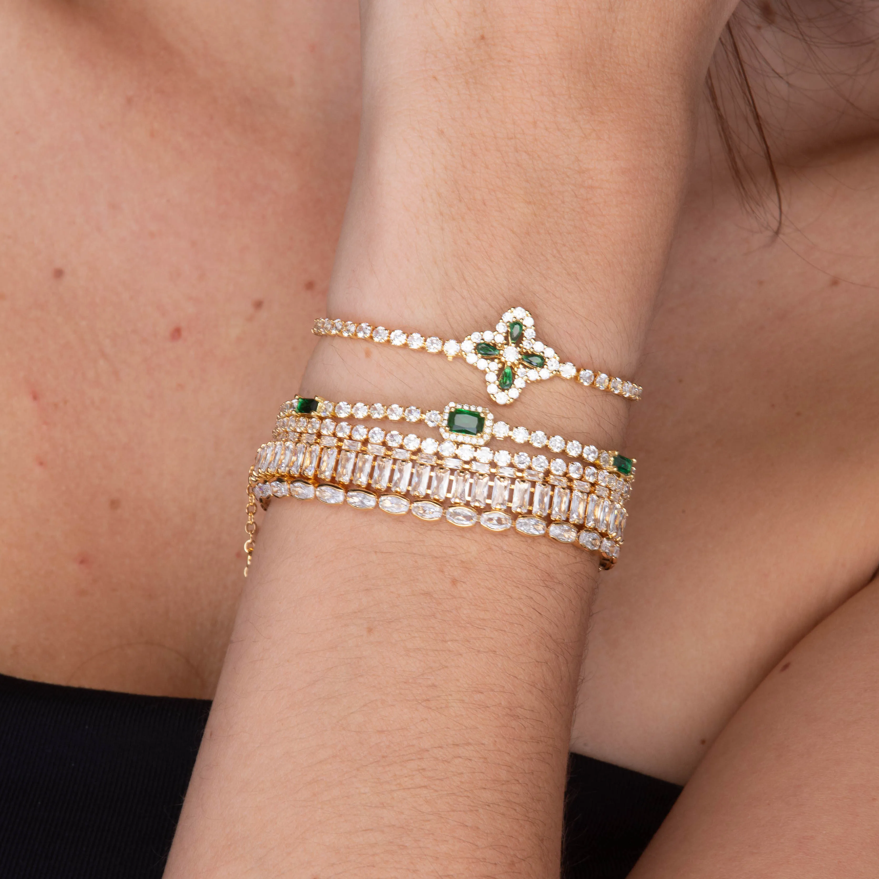 Mason Baguette Tennis Zirconia Bracelet