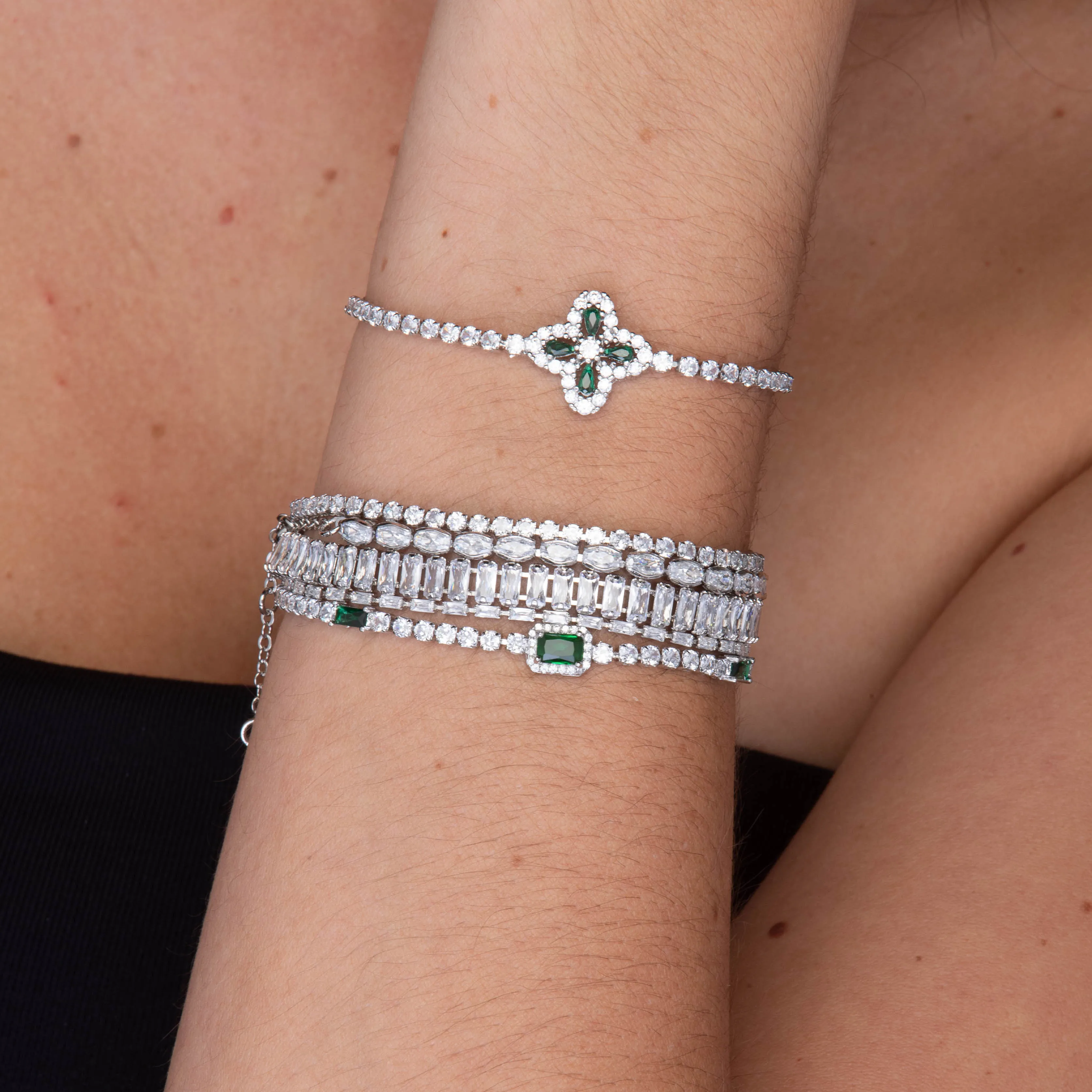 Mason Baguette Tennis Zirconia Bracelet