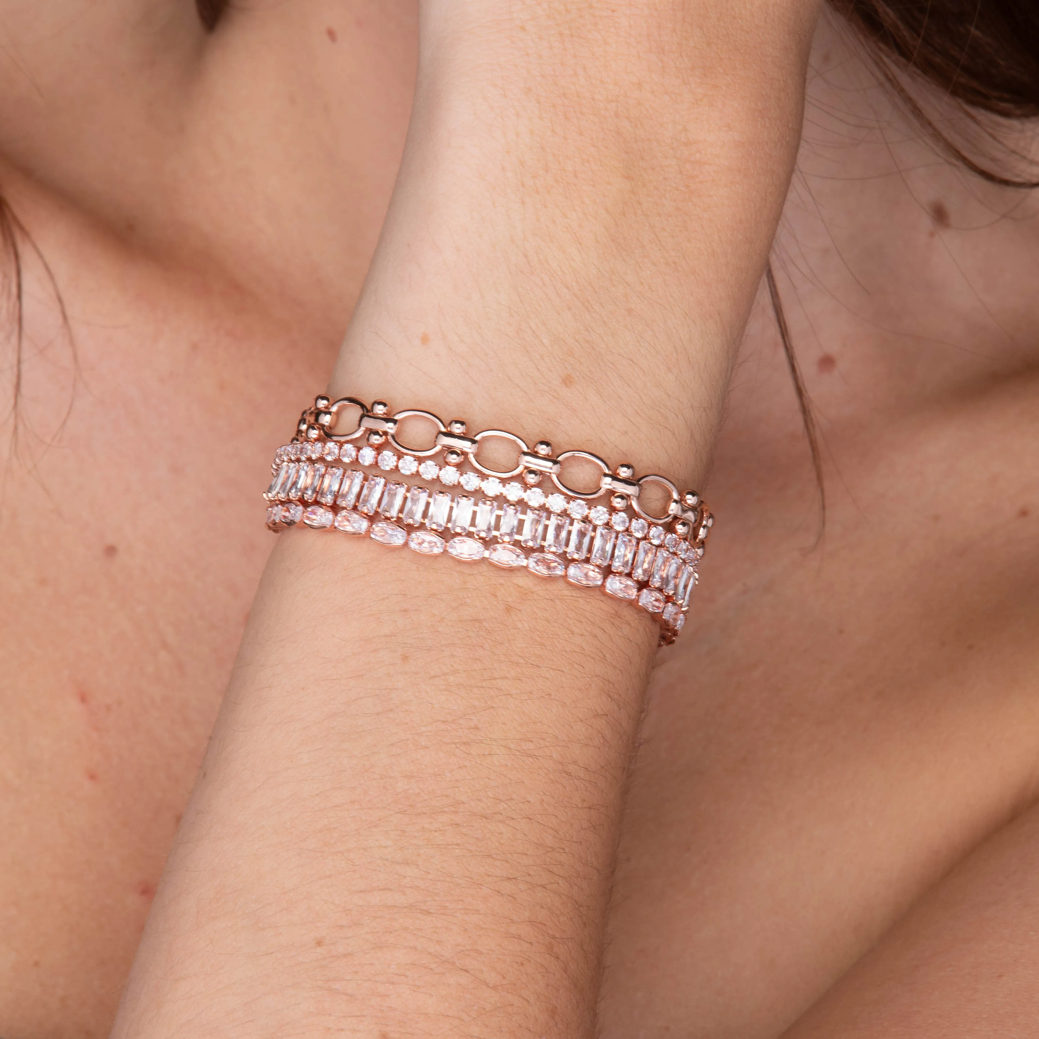 Mason Baguette Tennis Zirconia Bracelet