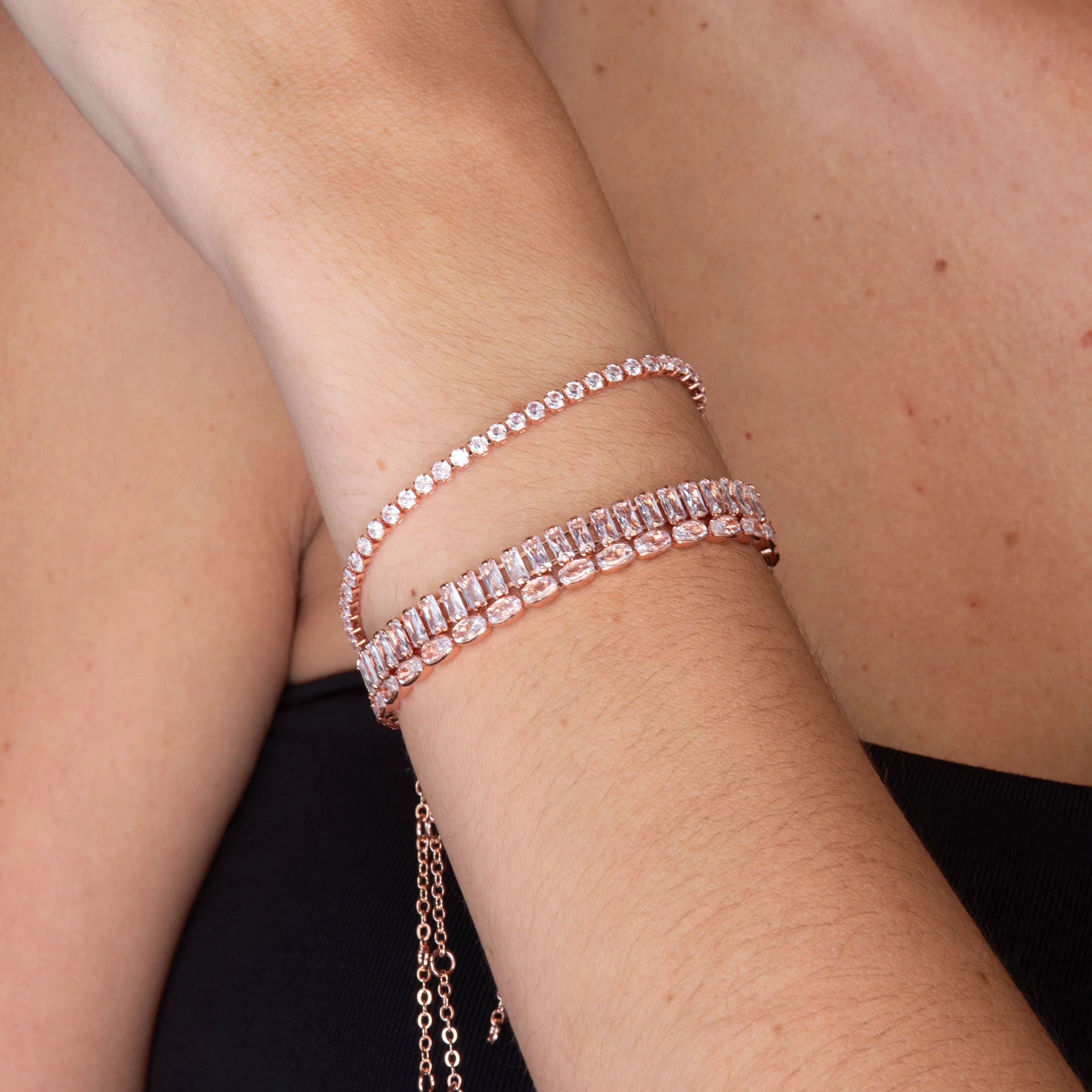 Mason Baguette Tennis Zirconia Bracelet