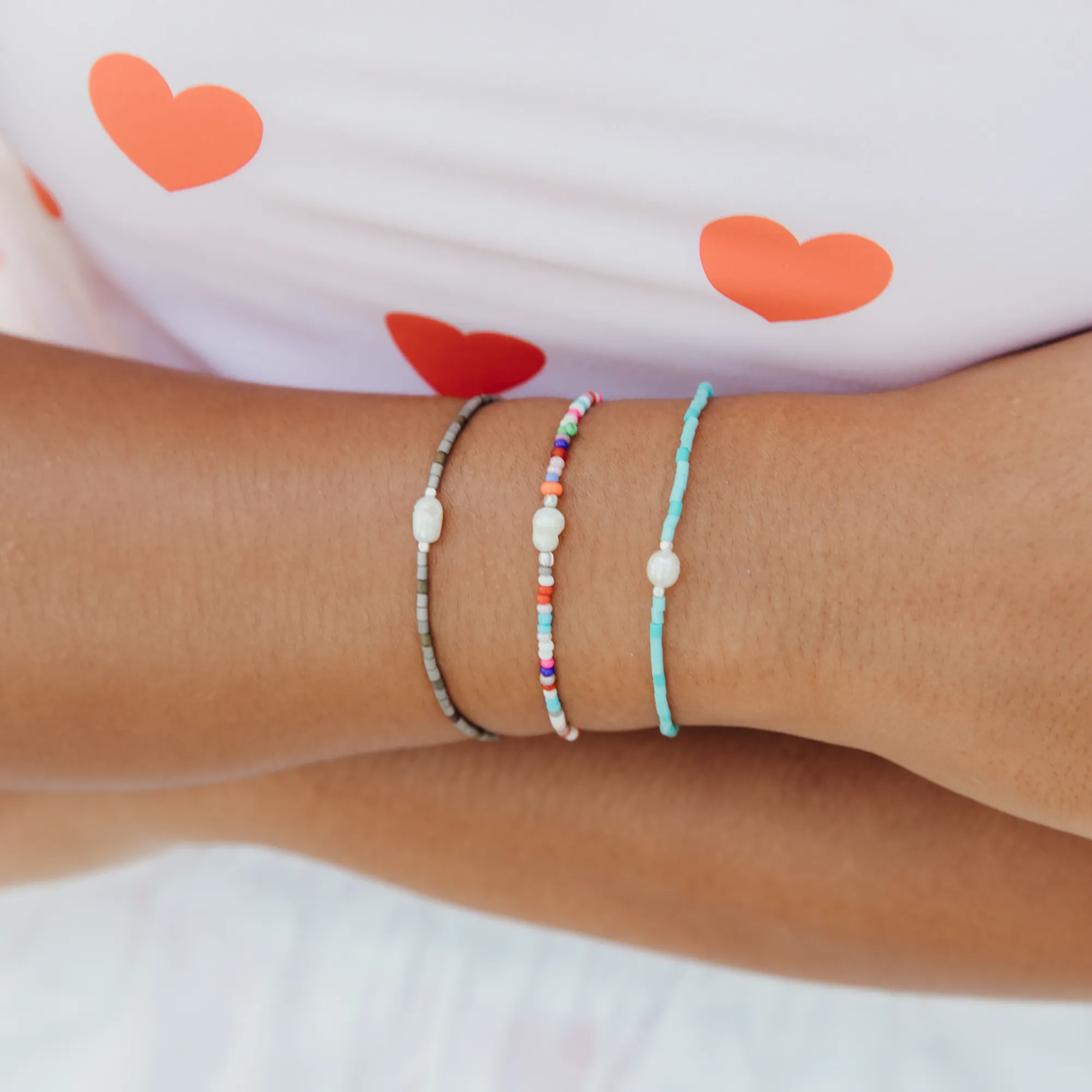 Matira Freshwater Beaded Bracelet, Boho Jewelry, Beach