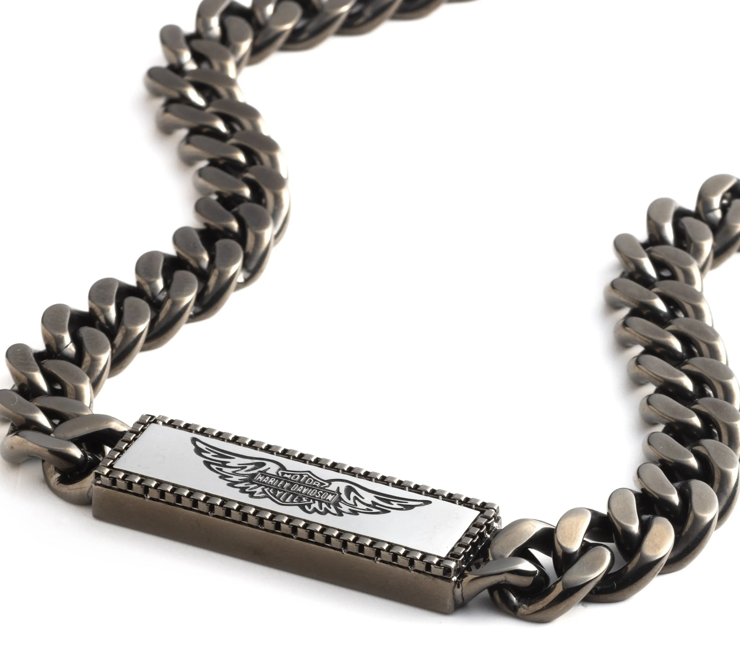 Men's 22" Wing Logo Curb Chain Necklace - Silver