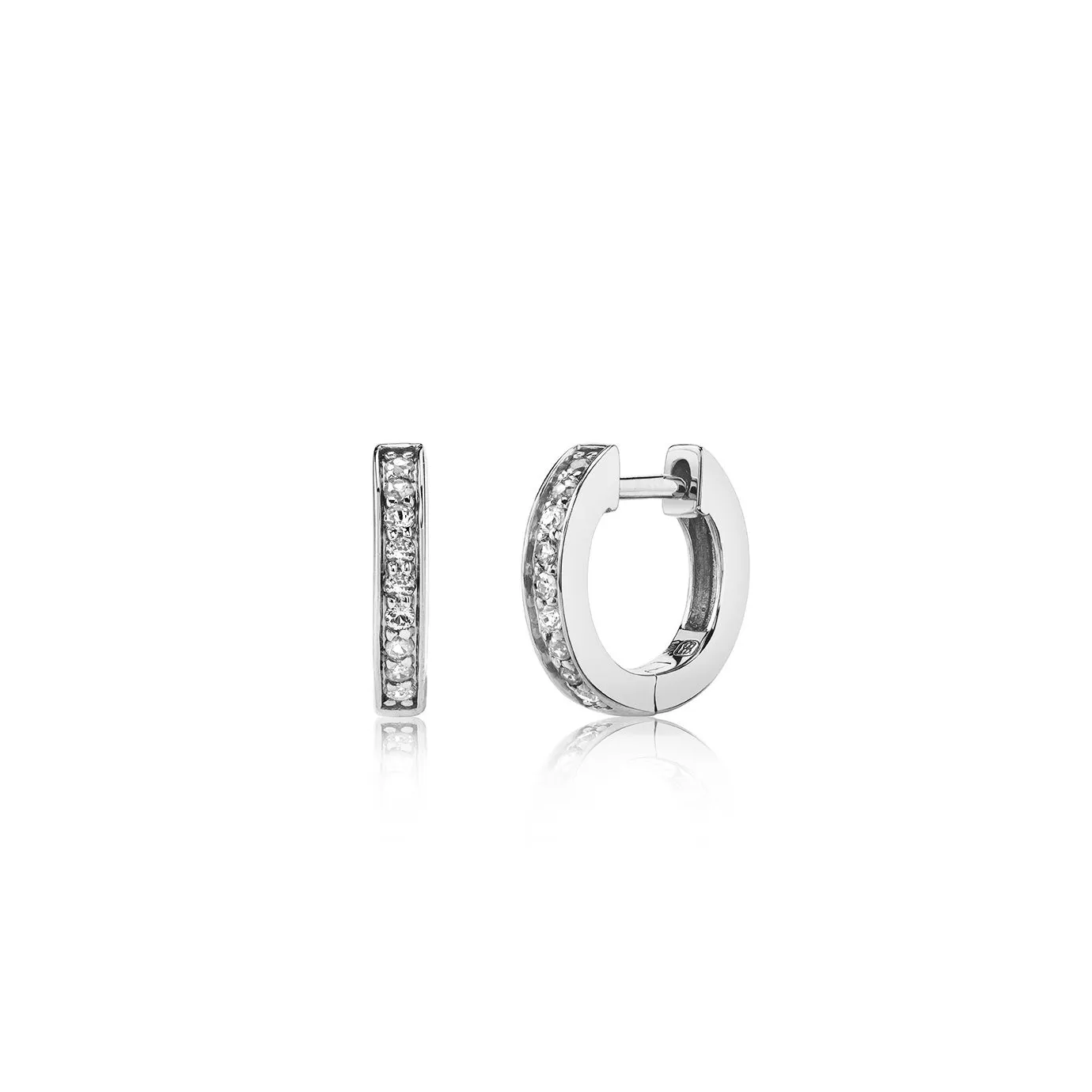 Men's Collection Gold & Diamond Huggie Hoops