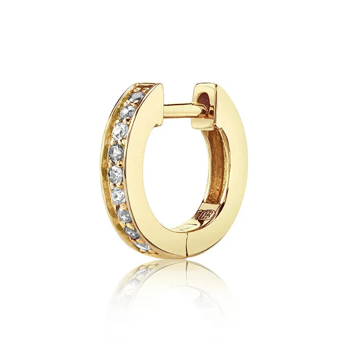 Men's Collection Gold & Diamond Huggie Hoops