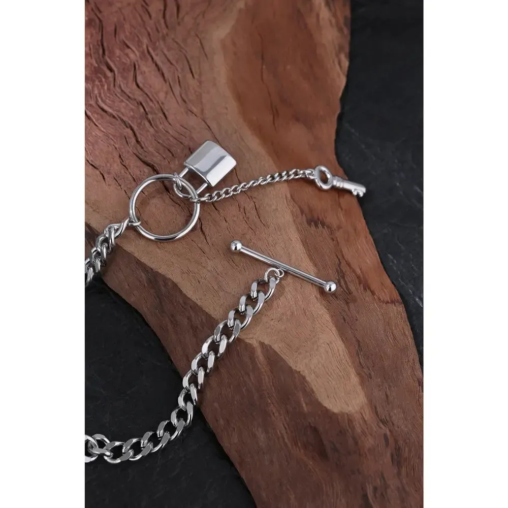 Metal Lock Pendant Necklace
