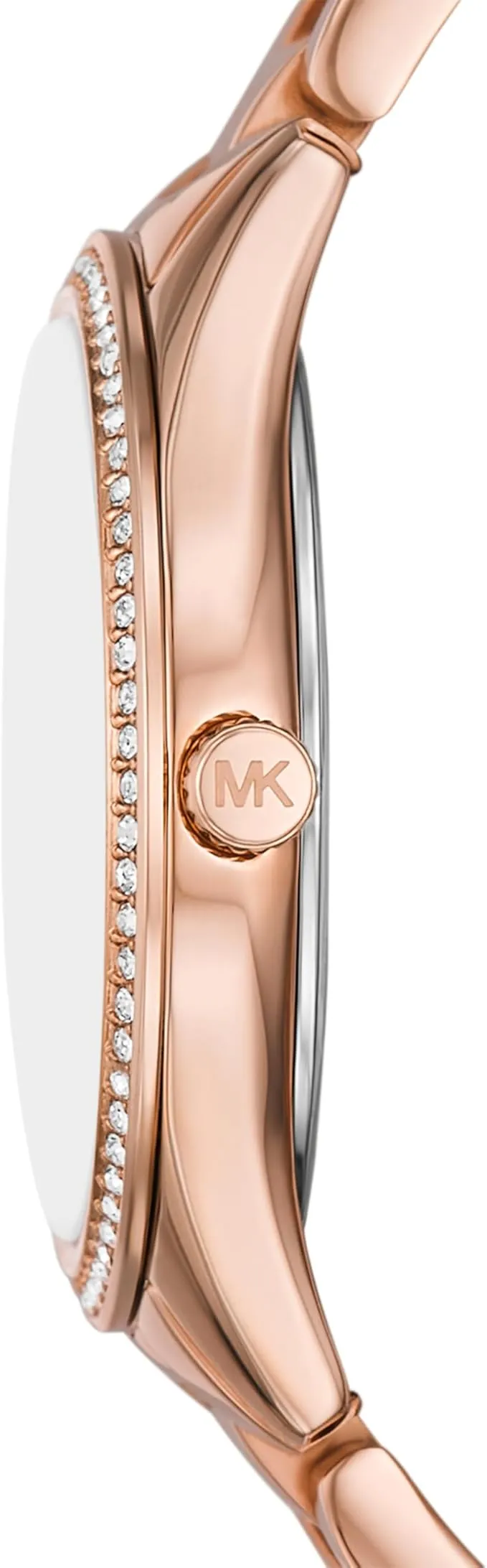 Michael Kors Lauryn Ladies Three-Hand Rose Gold-Tone Stainless Steel Watch, Earrings and Necklace Gift Set