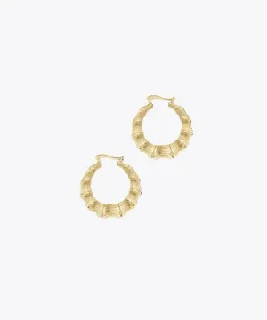 Mini Bamboo Hoop Earrings