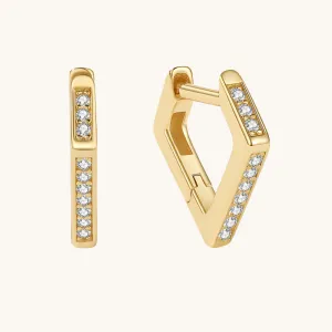 Mini Geometric Crystal Earrings