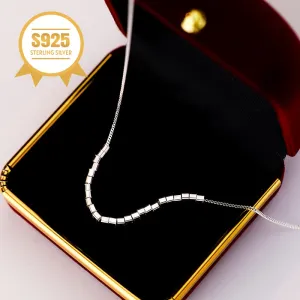 Minimalist Clavicle Chain for Women - Square Pendant Necklace