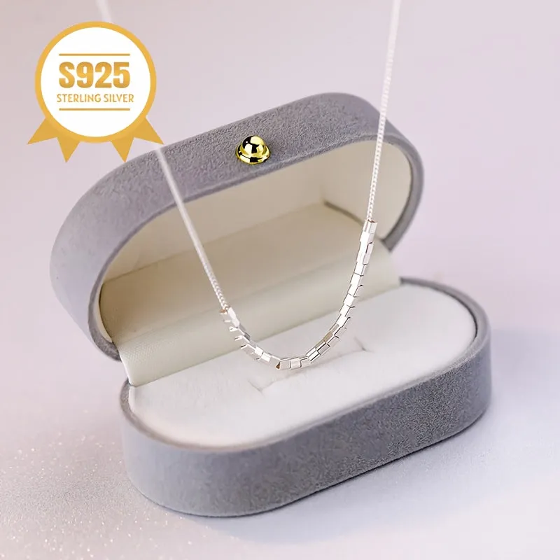 Minimalist Clavicle Chain for Women - Square Pendant Necklace