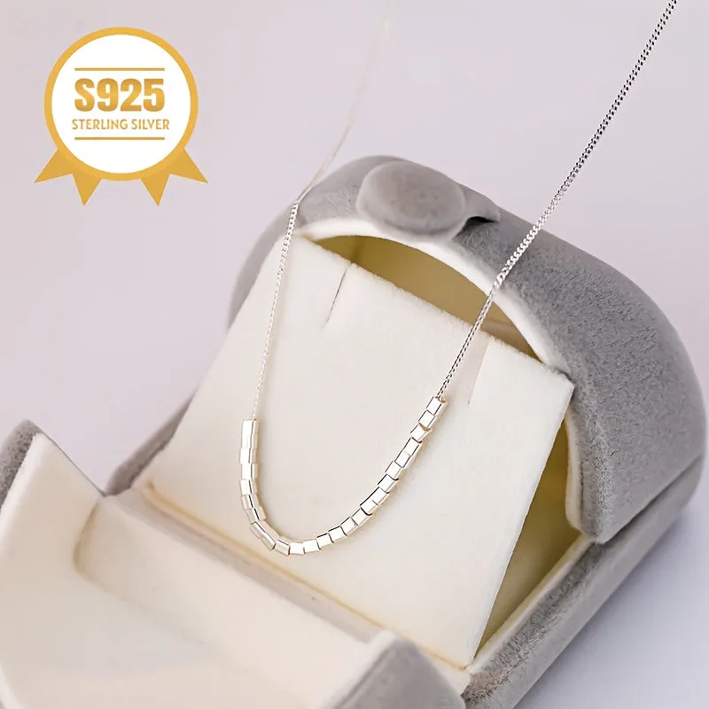 Minimalist Clavicle Chain for Women - Square Pendant Necklace